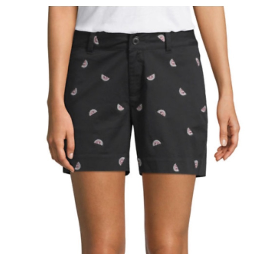 St. John Bay Easy Fit Mid Rise Watermelon Short 12